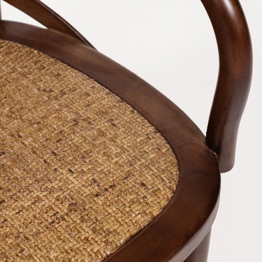 Стул с подлокотниками Tetchair CROSS mod.CB2008 дерево береза, 91х55х52см, Темный Орех 5