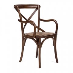 Стул с подлокотниками Tetchair CROSS mod.CB2008 дерево береза, 91х55х52см, Темный Орех 5