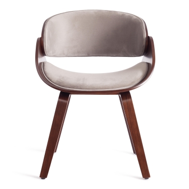 Стул Tetchair LANDO mod.8036 дерево / ткань, 59х53х75 см, орех/серый