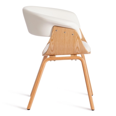 Стул Tetchair VIMTA mod.8021 дерево / экокожа, 69х56х77 см, натуральный/белый