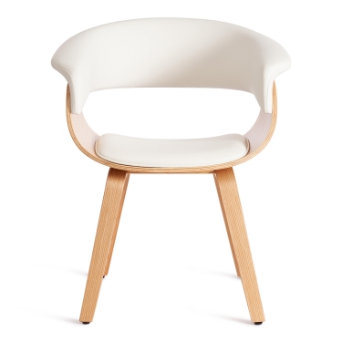 Стул Tetchair VIMTA mod.8021 дерево / экокожа, 69х56х77 см, натуральный/белый