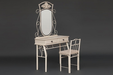 Столик туалетный Tetchair CANZONA столик/зеркало + стул белый