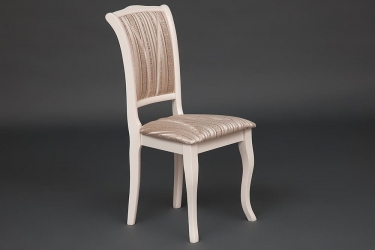 Стул Tetchair Opera OP-SC дерево гевея, 45х53х97см, ivory white слоновая кость 2-5, ткань бежевая, рисунок золотистый 180-9