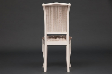 Стул Tetchair Opera OP-SC дерево гевея, 45х53х97см, ivory white слоновая кость 2-5, ткань бежевая, рисунок золотистый 180-9