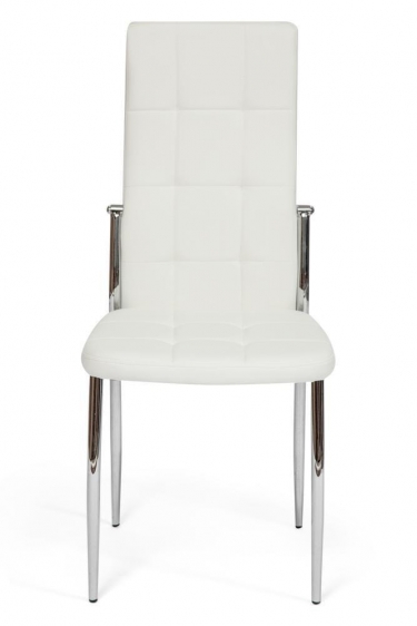 Стул Tetchair ELFO mod.35 металл/экокожа, 45х53х100х47см, хром/белый