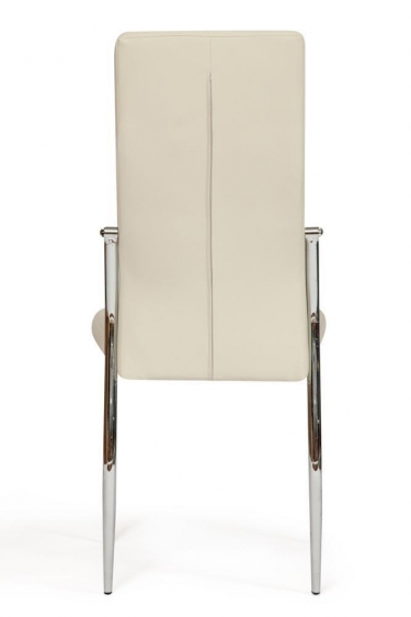 Стул Tetchair ELFO mod.35 металл/экокожа, 45х53х100х47см, хром/слоновая кость