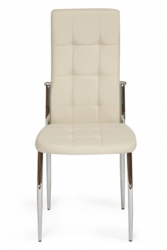 Стул Tetchair ELFO mod.35 металл/экокожа, 45х53х100х47см, хром/слоновая кость