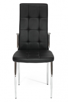 Стул Tetchair ELFO mod.35 металл/экокожа, 45х53х100х47см, хром/черный