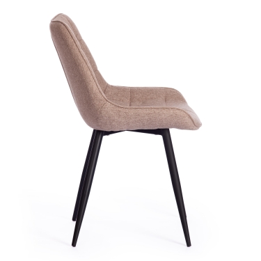 Стул Tetchair ABRUZZO mod. 8060 металл,ткань, 42 х 60 х 84 х 49 см, ткань серо-бежевый, ножки черный
