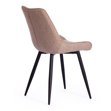 Стул Tetchair ABRUZZO mod. 8060 металл,ткань, 42 х 60 х 84 х 49 см, ткань серо-бежевый, ножки черный