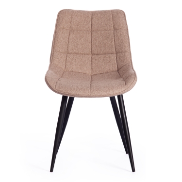 Стул Tetchair ABRUZZO mod. 8060 металл,ткань, 42 х 60 х 84 х 49 см, ткань серо-бежевый, ножки черный