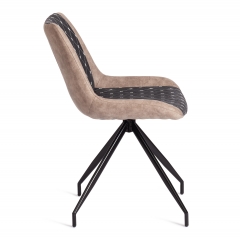 Стул Tetchair KELT mod. 8799 металл,ткань наппа, 50 х 60 х 84 х 49,5 см, черный/коричневый