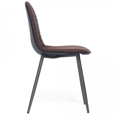 Стул Tetchair STORM mod. 807 металл/экокожа, 46 х 53 х 87 х 49 см, темно-коричневый/темно-серый