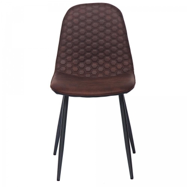Стул Tetchair STORM mod. 807 металл/экокожа, 46 х 53 х 87 х 49 см, темно-коричневый/темно-серый