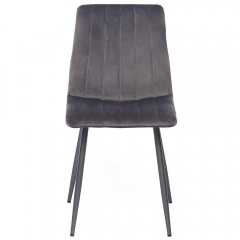 Стул Tetchair DUBLIN mod. 7066 металл,ткань, 45 х 56 х 88 х 51 см, серый вельвет/антрацит, G062-40