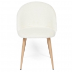 Стул Tetchair MELODY mod. 4997 металл/плюш, 52х49х78см, белый/натуральное дерево