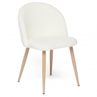 Стул Tetchair MELODY mod. 4997 металл/плюш, 52х49х78см, белый/натуральное дерево