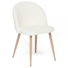 Стул Tetchair MELODY mod. 4997 металл/плюш, 52х49х78см, белый/натуральное дерево