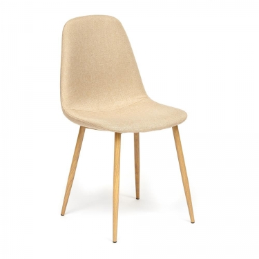 Стул Tetchair BREEZE mod. 4724 металл/ткань, 44х48х87см, бежевый/натуральное дерево