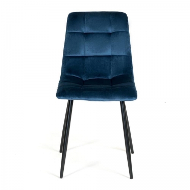 Стул Tetchair CHILLY mod. 7094 металл/вельвет, 45 х 55 х 87,5 см, синий/черный, G062-48