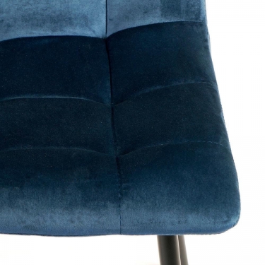 Стул Tetchair CHILLY mod. 7094 металл/вельвет, 45 х 55 х 87,5 см, синий/черный, G062-48