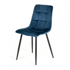 Стул Tetchair CHILLY mod. 7094 металл/вельвет, 45 х 55 х 87,5 см, синий/черный, G062-48