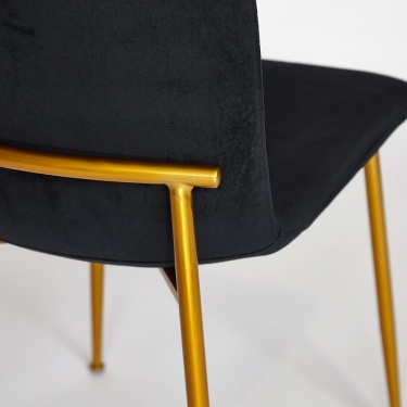 Стул Tetchair REX mod. DC5037 металл/вельвет, 564383 см, черный/золотой
