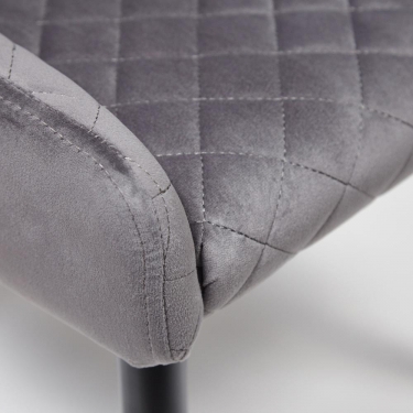 Стул Tetchair ELI mod. 8202 металл/ткань, 53x61,5x83 см, серый G-062-40/черный