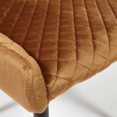 Стул Tetchair ELI mod. 8202 металл/ткань, 53x61,5x83 см, коричневый G-062-61/черный
