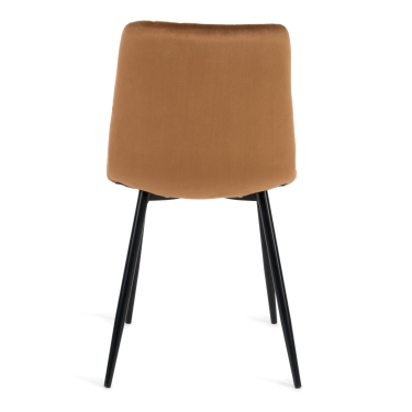 Стул Tetchair DUBLIN mod. 7066 металл,ткань, 45 х 56 х 88 х 51 см, коричневый вельвет/черный, G062-61