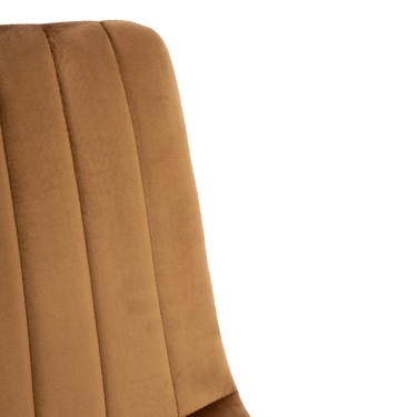 Стул Tetchair DUBLIN mod. 7066 металл,ткань, 45 х 56 х 88 х 51 см, коричневый вельвет/черный, G062-61