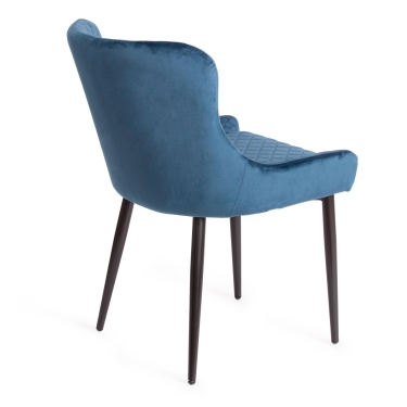 Стул Tetchair ELI mod. 8202 металл/ткань, 53x61,5x83 см, синий G062-48/черный
