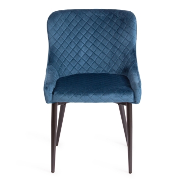Стул Tetchair ELI mod. 8202 металл/ткань, 53x61,5x83 см, синий G062-48/черный