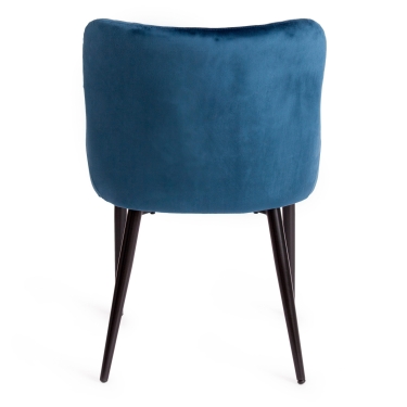 Стул Tetchair ELI mod. 8202 металл/ткань, 53x61,5x83 см, синий G062-48/черный