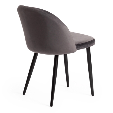 Стул Tetchair MELODY mod. 4997 металл/вельвет, 52х49х78см, серый/черные ножки