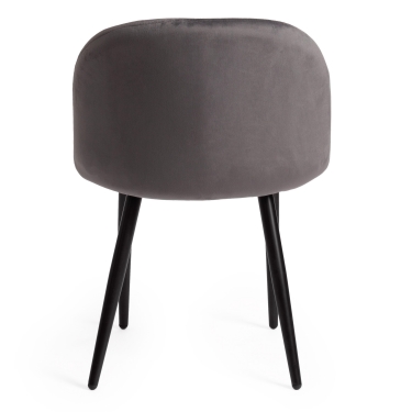Стул Tetchair MELODY mod. 4997 металл/вельвет, 52х49х78см, серый/черные ножки