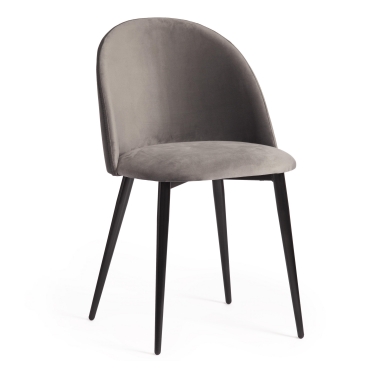 Стул Tetchair MONRO mod. 710 ткань/металл, 56х51х80 см, высота до сиденья 47 см, серый barkhat 26/черный