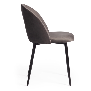 Стул Tetchair MONRO mod. 710 ткань/металл, 56х51х80 см, высота до сиденья 47 см, темно-серый barkhat 14/черный
