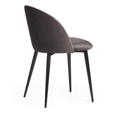 Стул Tetchair MONRO mod. 710 ткань/металл, 56х51х80 см, высота до сиденья 47 см, темно-серый barkhat 14/черный