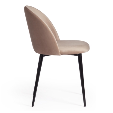 Стул Tetchair MONRO mod. 710 ткань/металл, 56х51х80 см, высота до сиденья 47 см, бежевый barkhat 5/черный