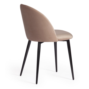 Стул Tetchair MONRO mod. 710 ткань/металл, 56х51х80 см, высота до сиденья 47 см, бежевый barkhat 5/черный