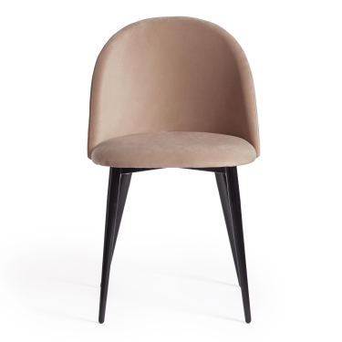 Стул Tetchair MONRO mod. 710 ткань/металл, 56х51х80 см, высота до сиденья 47 см, бежевый barkhat 5/черный