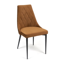 Стул Tetchair LAVANDA mod.712 ткань/металл, 55х55х92 см, высота до сиденья 50 см, коричневый barkhat 11/черный