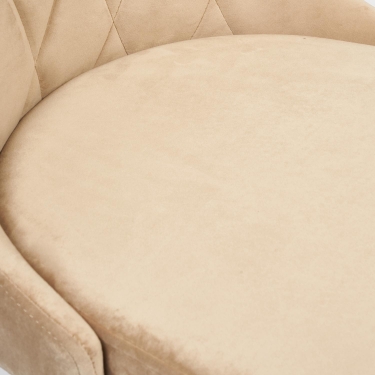 Стул Tetchair LAVANDA mod.712 ткань/металл, 55х55х92 см, высота до сиденья 50 см, коричневый бежевый/черный