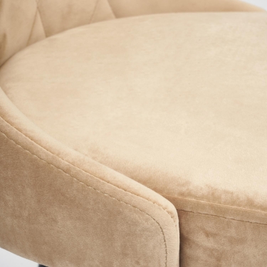 Стул Tetchair LAVANDA mod.712 ткань/металл, 55х55х92 см, высота до сиденья 50 см, коричневый бежевый/черный