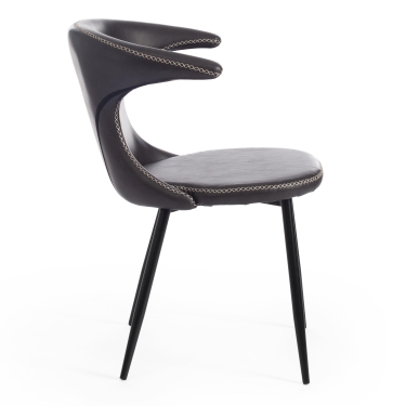Стул Tetchair FLAIR mod. 9020 экокожа/металл, 60 х 56 х 78 см , серый 22/черный