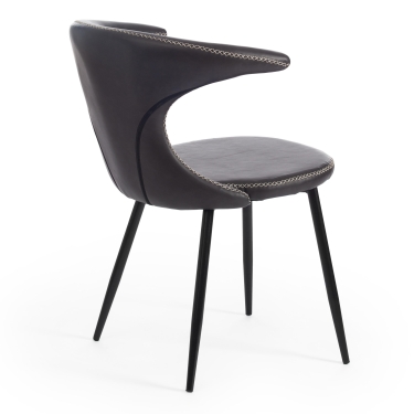 Стул Tetchair FLAIR mod. 9020 экокожа/металл, 60 х 56 х 78 см , серый 22/черный
