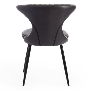 Стул Tetchair FLAIR mod. 9020 экокожа/металл, 60 х 56 х 78 см , серый 22/черный