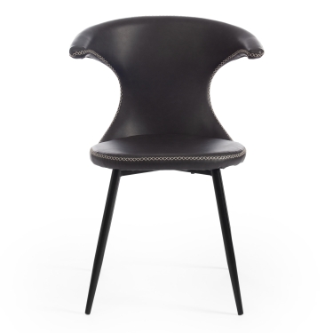 Стул Tetchair FLAIR mod. 9020 экокожа/металл, 60 х 56 х 78 см , серый 22/черный
