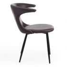 Стул Tetchair FLAIR mod. 9020 экокожа/металл, 60 х 56 х 78 см , коричневый 1/черный